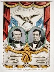 Banner de la campaña presidencial demócrata, 1852
